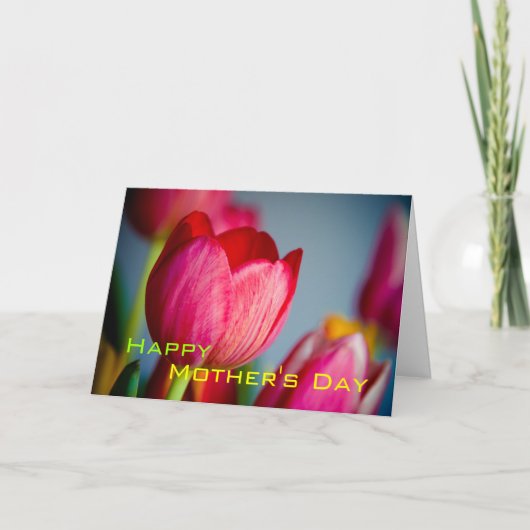 Rode tulpen · Happy Moederdag Kaart (Voorkant)