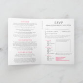 Rode tulpen hart bruiloft all-in-one gevouwen (Binnen)