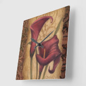 Rode Tulpen I Vierkante Klok (Hoek)