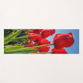 Rode tulpen in bloei yogamat (Voorkant (horizontaal))