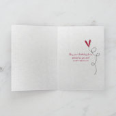 rode tulpen in tuin verjaardag kaart (Binnen)