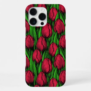 Rode tulpen iPhone 16 pro max hoesje