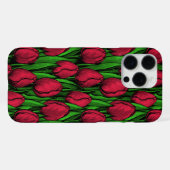 Rode tulpen iPhone hoesje (Achterkant horizontaal)