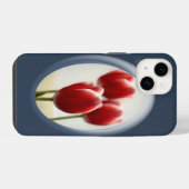 Rode tulpen iPhone hoesje (Achterkant horizontaal)