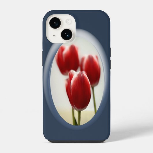Rode tulpen iPhone hoesje (Achterkant)