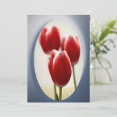 Rode tulpen kaart (Staand voorkant)