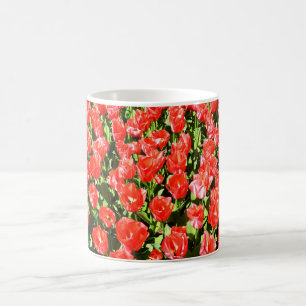 Rode tulpen koffiemok