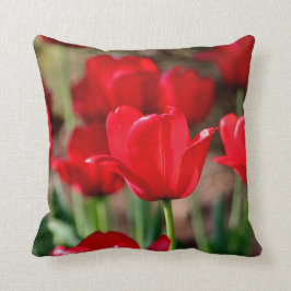 Rode tulpen kussen