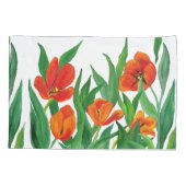 Rode tulpen kussensloop (Achterkant)