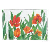 Rode tulpen kussensloop (Voorkant)