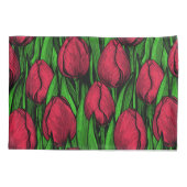 Rode tulpen kussensloop (Achterkant)