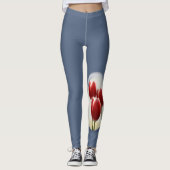 Rode tulpen leggings (Voorkant)