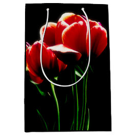 Rode tulpen medium cadeauzakje