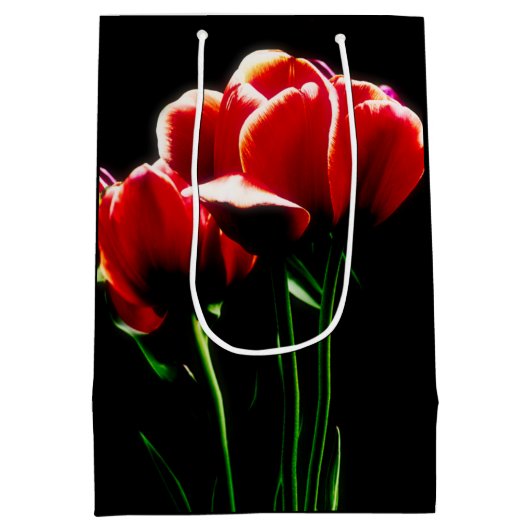 Rode tulpen medium cadeauzakje (Achterkant)