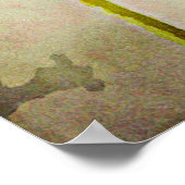 Rode tulpen met geverfde bloemen poster (Hoek)