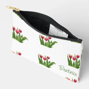Rode tulpen met groen etui