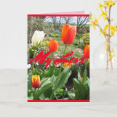Rode tulpen mijn liefde lente bloemen kaart (Gele Bloem)