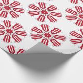 Rode tulpen naadloos patroon cadeaupapier (Hoek)