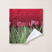 Rode Tulpen op gradiënt Bad Handdoek (Wasdoekje)