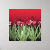 Rode Tulpen op gradiënt Canvas Afdruk (Voorkant)