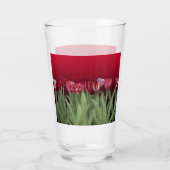 Rode Tulpen op gradiënt Glas (Achterkant)