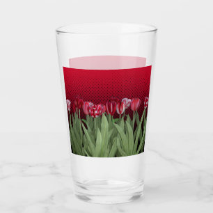 Rode Tulpen op gradiënt Glas