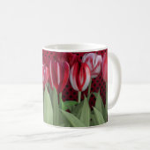 Rode Tulpen op gradiënt Koffiemok (Voorkant rechts)