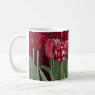 Rode Tulpen op gradiënt Koffiemok