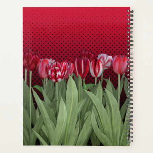 Rode Tulpen op gradiënt Planner (Achterkant)