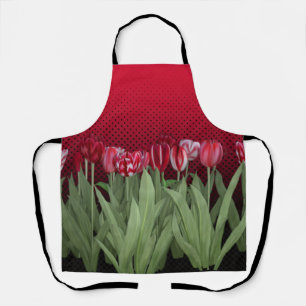 Rode Tulpen op gradiënt Schort