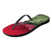 Rode Tulpen op gradiënt Teenslippers (Schuin)