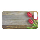 rode tulpen op hout Case-Mate iPhone case (Achterkant (Horizontaal))
