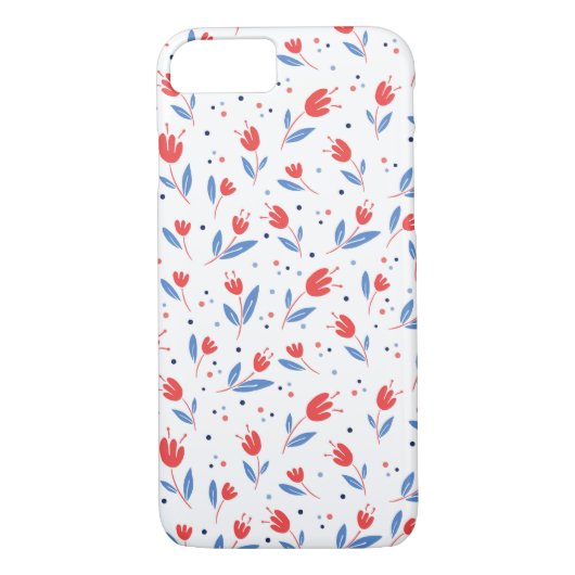 rode tulpen op wit Case-Mate iPhone case (Achterkant)