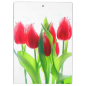 Rode tulpen op wit klembord (Achterkant)