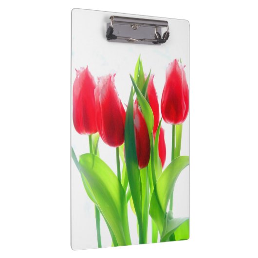 Rode tulpen op wit klembord (Rechts)