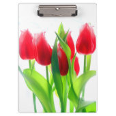 Rode tulpen op wit klembord (Voorkant)