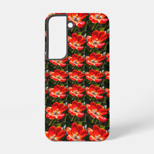 Rode Tulpen Patroon Samsung Galaxy Hoesje