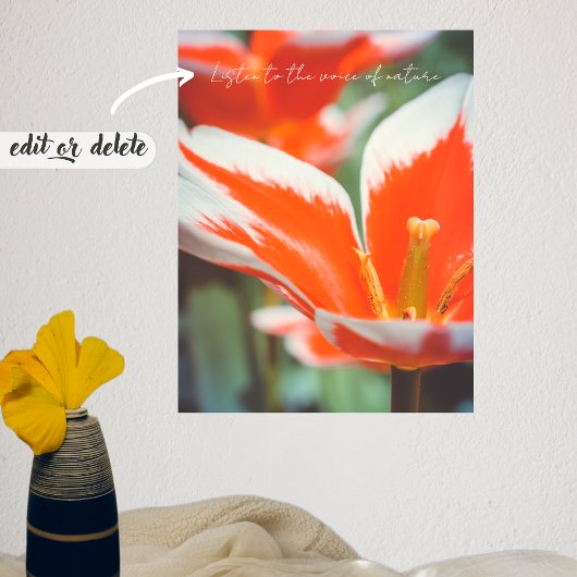 Rode tulpen poster