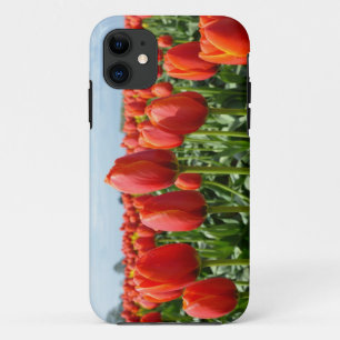 Rode tulpen printtelefoon 5 afdekking iPhone 11 hoesje