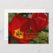 rode tulpen - psalm 98:4 briefkaart (Voorkant / Achterkant)