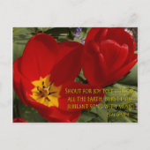 rode tulpen - psalm 98:4 briefkaart (Voorkant)