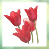 Rode tulpen raamsticker (Vel 3)