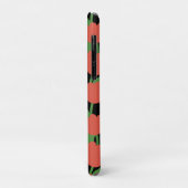 Rode tulpen retro, gepersonaliseerd monogram Case-Mate iPhone case (Achterkant/links)