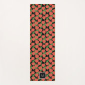 Rode tulpen retro, gepersonaliseerd yogamat (Voorkant)