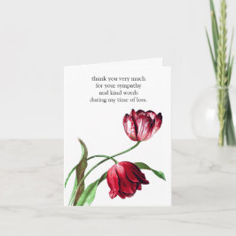Rode Tulpen  Seed Bedankt Card Notitiekaartje