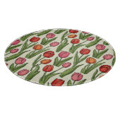 Rode tulpen snijplank (Hoek)