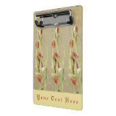 Rode Tulpen  stijl gepersonaliseerd Mini Klembord (Angled2)