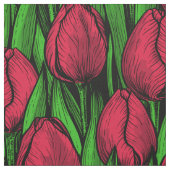Rode tulpen stof (Swatch)