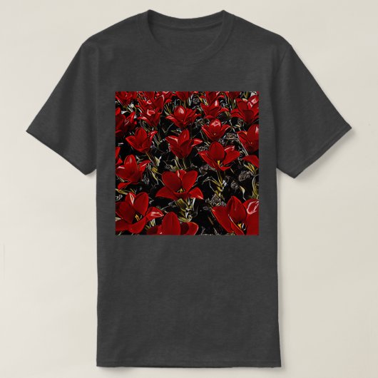Rode tulpen t-shirt (Design voorkant)