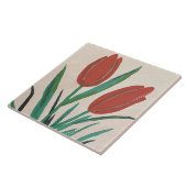 Rode tulpen tegeltje (Zijkant)